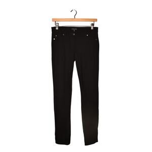 EILEEN FISHER $228 Black Ponte Knit Stretch Skinny Pant 5-Pocket Size 2‎